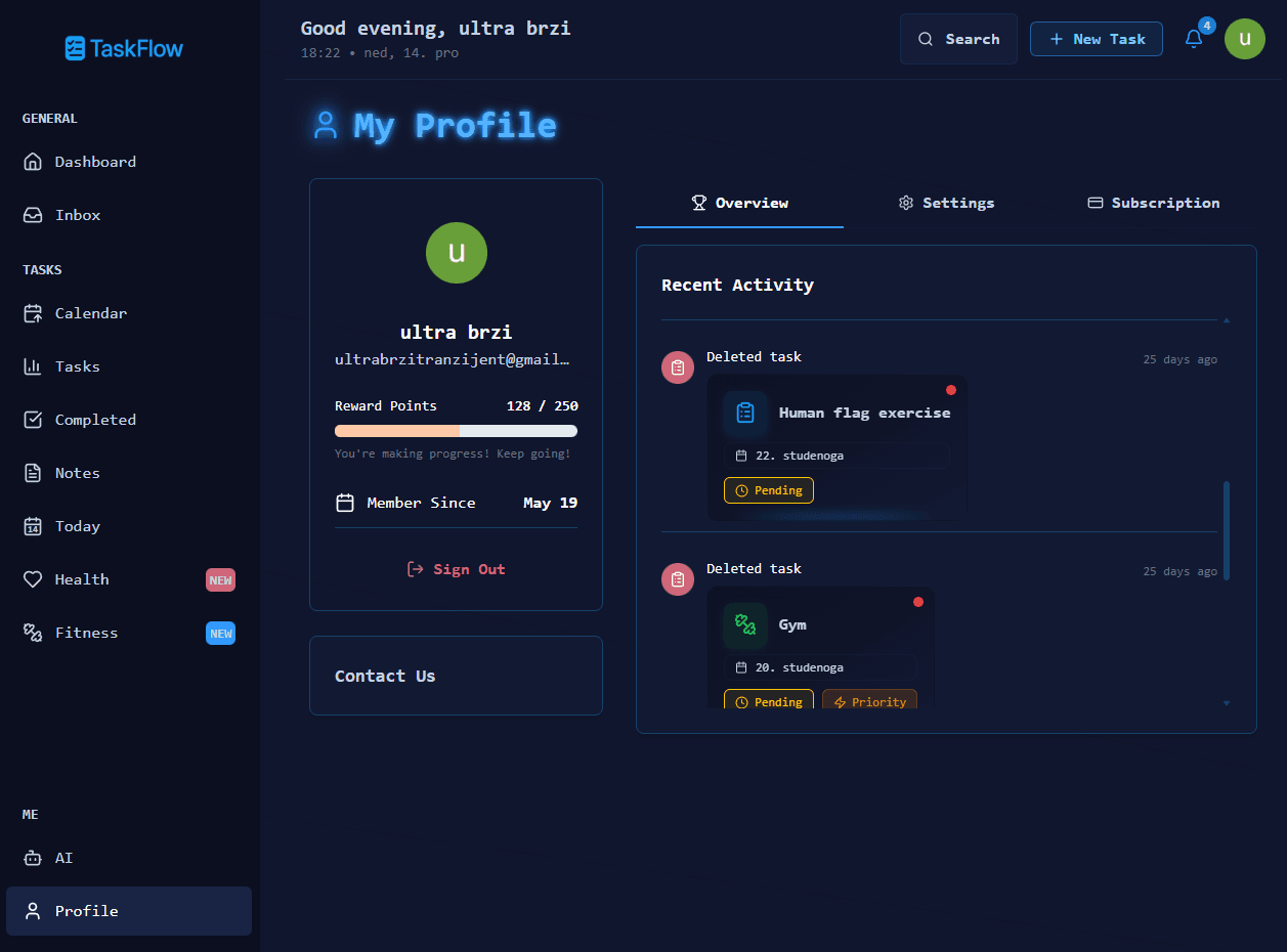 View your profile and see your statistics.